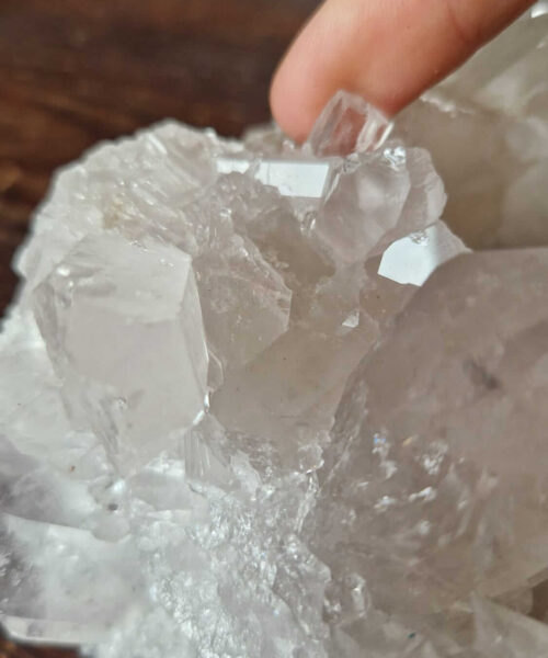Large Premium Rock Crystal Quartz Candle Holder 16 Clear Crystal White Tealight Holders 1.295g H7xW15xD11.5cm - Image 7