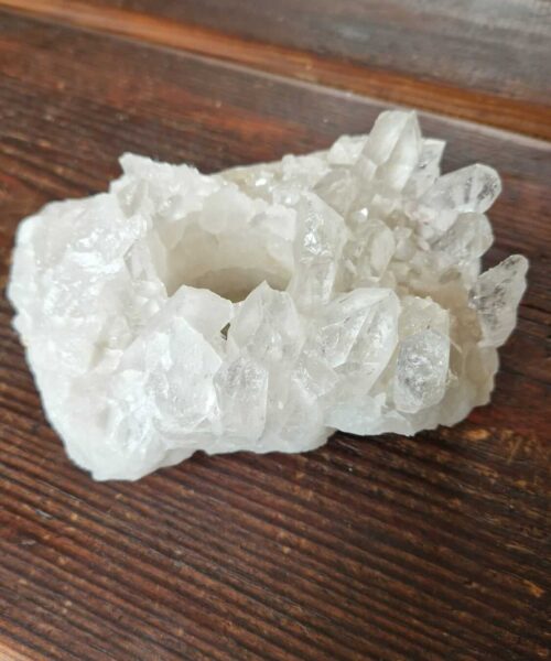 Large Premium Rock Crystal Quartz Candle Holder 17 Clear Crystal White Tealight Holders 1.066g H6xW13.5xD11cm - Image 5
