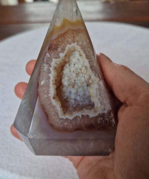 Premium Agate Conic Point 11 Tower Prism - 376g H11xW8xD5cm - Image 4