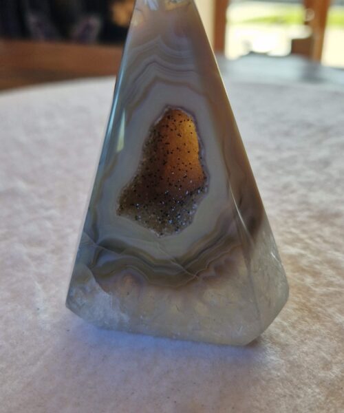 Premium Agate Conic Point 19 Tower Prism - 178g H8.5xW6xD4cm