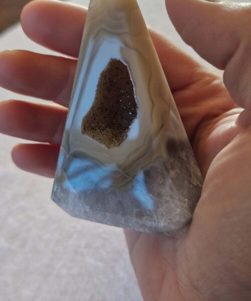Premium Agate Conic Point 19 Tower Prism - 178g H8.5xW6xD4cm - Image 5