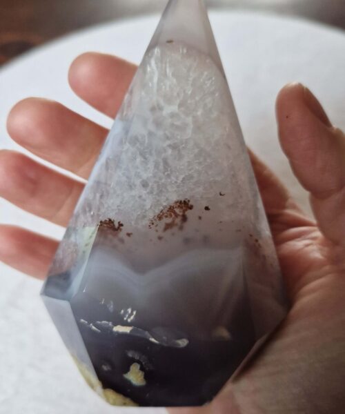Premium Agate Conic Point 36 Tower Prism - 410g H11.5xW7.5xD6cm - Image 8