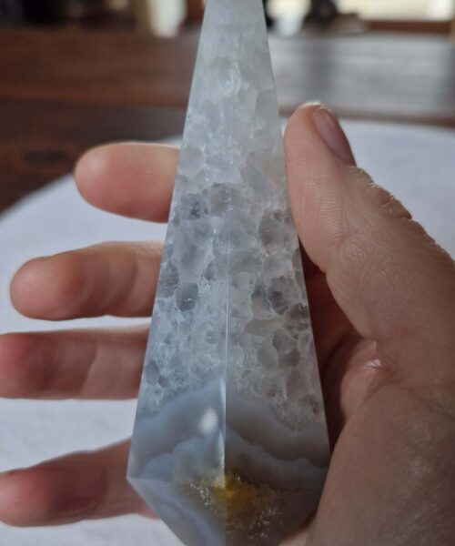 Premium Agate Conic Point 40 Tower Prism - 190g H12.5xW4xD4cm - Image 7