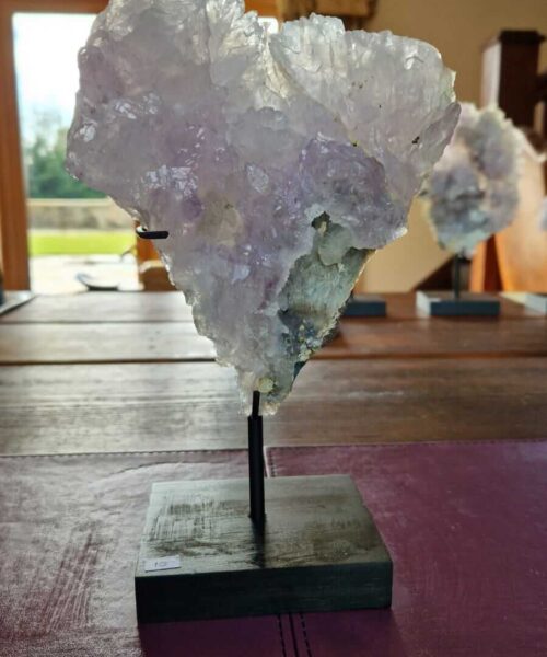 Amethyst Flower 10 Crystal Formation Rare Cluster on Stand 1.120g H23.5xW14xD8cm