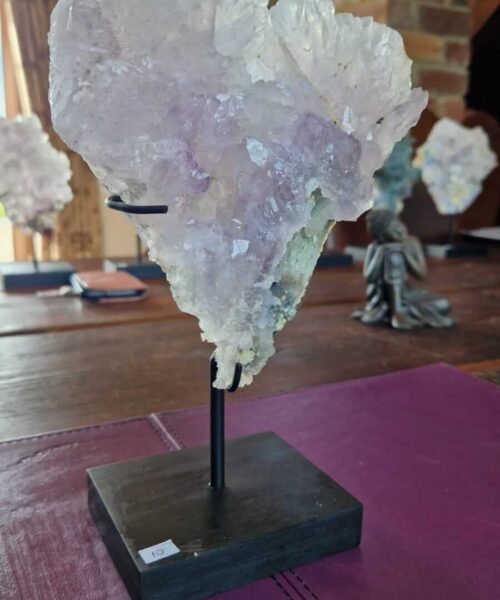Alternative view of Amethyst Flower 10 Crystal Formation Rare Cluster on Stand 1.120g H23.5xW14xD8cm