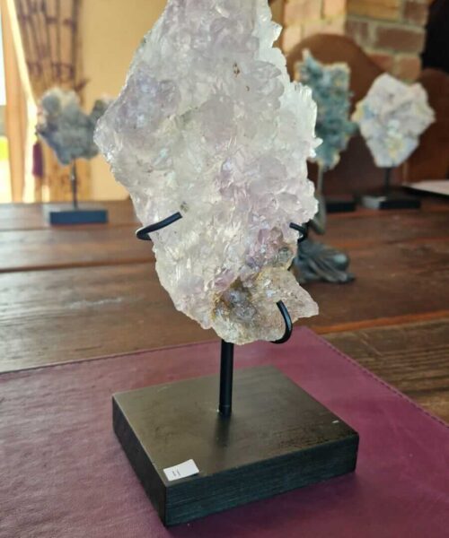 Alternative view of Amethyst Flower 11 Crystal Formation Rare Cluster on Stand 693g H23xW13.5xD8cm