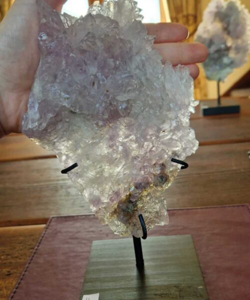 Amethyst Flower 11 Crystal Formation Rare Cluster on Stand 693g H23xW13.5xD8cm - Image 7
