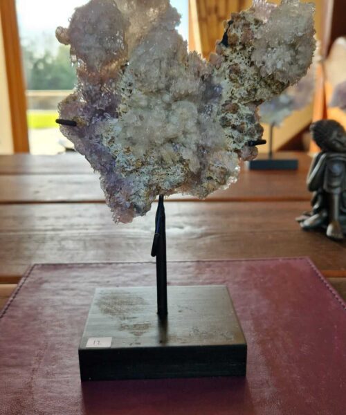 Amethyst Flower 12 Crystal Formation Rare Cluster on Stand 471g H20xW13.5xD7cm