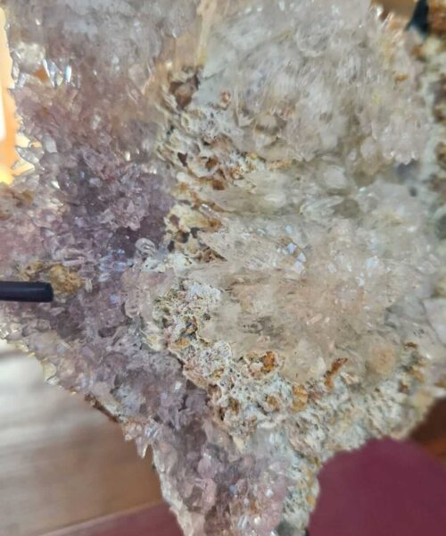 Amethyst Flower 12 Crystal Formation Rare Cluster on Stand 471g H20xW13.5xD7cm - Image 4