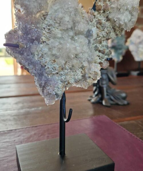 Amethyst Flower 12 Crystal Formation Rare Cluster on Stand 471g H20xW13.5xD7cm - Image 8