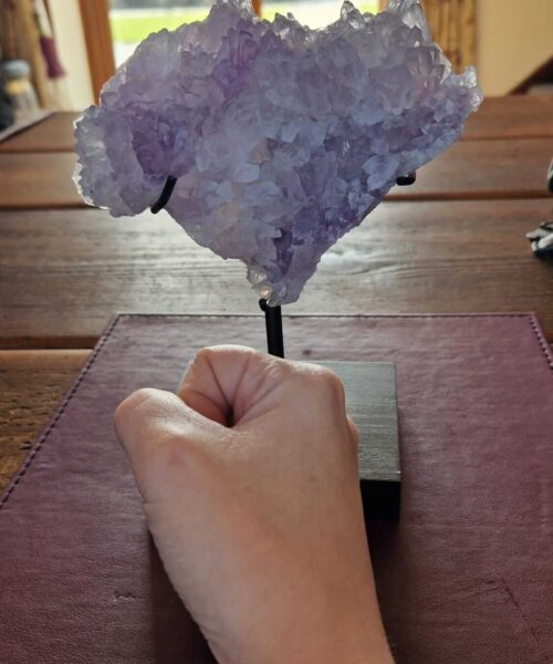 Amethyst Flower 14 Crystal Formation Rare Cluster on Stand 752g H17.5xW14xD8cm - Image 6