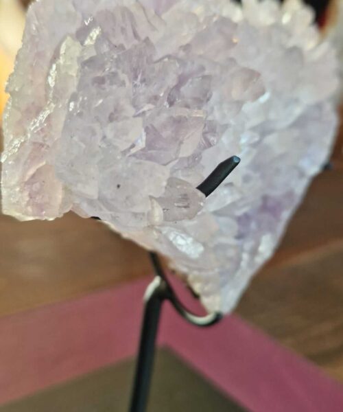 Amethyst Flower 14 Crystal Formation Rare Cluster on Stand 752g H17.5xW14xD8cm - Image 9