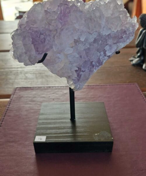 Amethyst Flower 14 Crystal Formation Rare Cluster on Stand 752g H17.5xW14xD8cm - Image 10