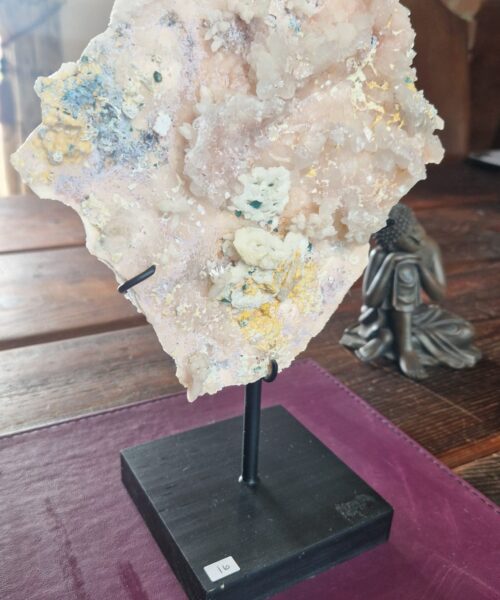 Alternative view of Amethyst Flower 16 Crystal Formation Rare Cluster on Stand 557g H26xW19xD10cm