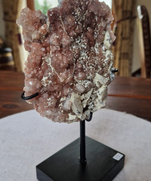 Alternative view of Amethyst Flower 17 Crystal Formation Rare Cluster on Stand 540g H22xW12.5xD7cm