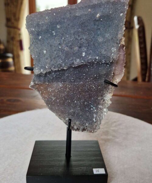 Amethyst Flower 18 Crystal Formation Rare Cluster on Stand 608g H21xW11xD7cm