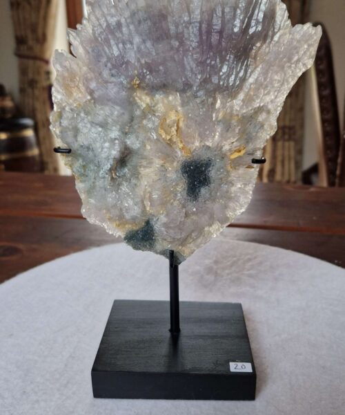 Amethyst Flower 20 Crystal Formation Rare Cluster on Stand 549g H23.5xW16xD8cm