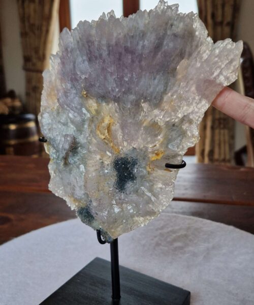 Amethyst Flower 20 Crystal Formation Rare Cluster on Stand 549g H23.5xW16xD8cm - Image 9