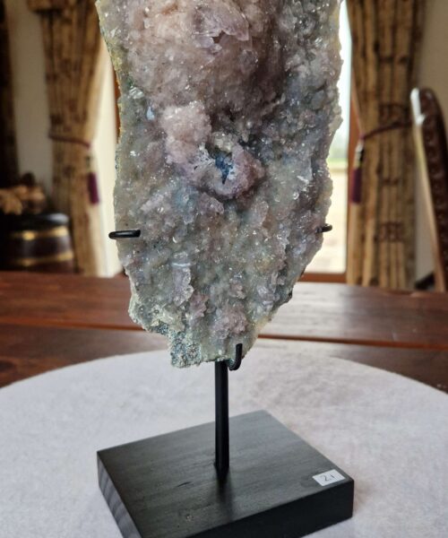 Alternative view of Amethyst Flower 21 Crystal Formation Rare Cluster on Stand 543g H25xW12xD8cm