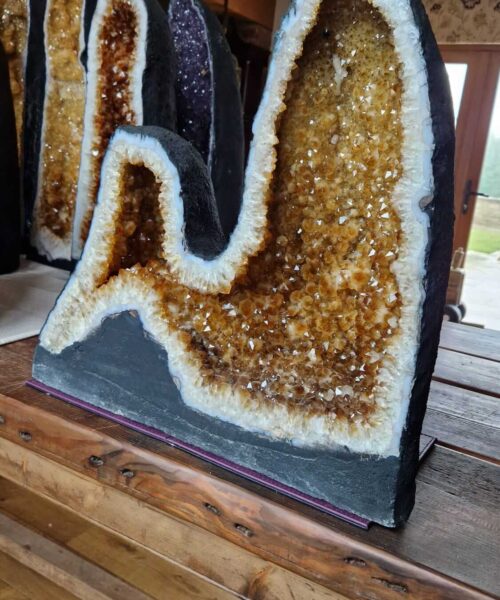 Tall Citrine Geode 447 Crystal Cluster Druzy Premium Grade 44.38kg H52xW52xD20cm - Image 3