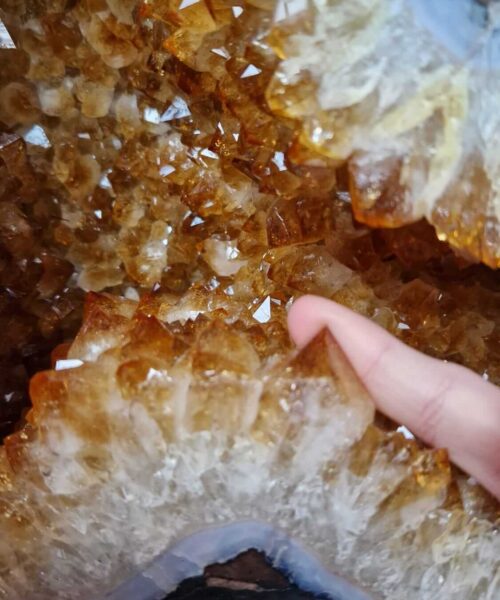 Tall Citrine Geode 447 Crystal Cluster Druzy Premium Grade 44.38kg H52xW52xD20cm - Image 6