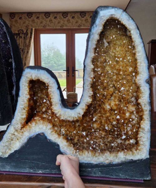 Tall Citrine Geode 447 Crystal Cluster Druzy Premium Grade 44.38kg H52xW52xD20cm - Image 7