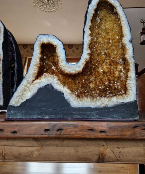 Tall Citrine Geode 447 Crystal Cluster Druzy Premium Grade 44.38kg H52xW52xD20cm - Image 8