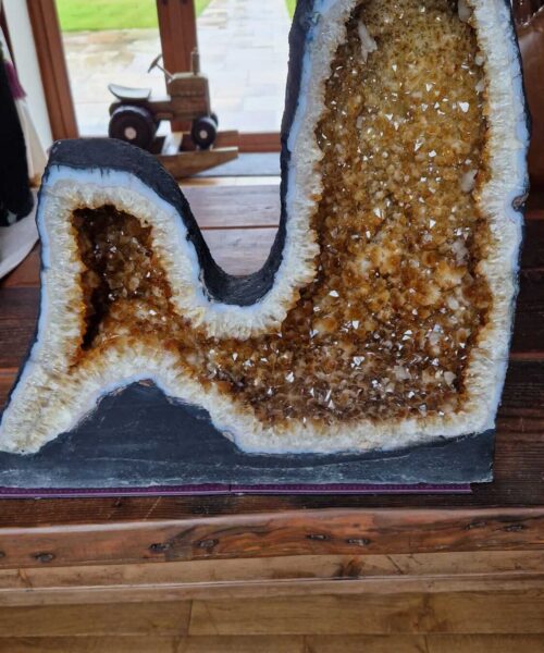 Tall Citrine Geode 447 Crystal Cluster Druzy Premium Grade 44.38kg H52xW52xD20cm - Image 9