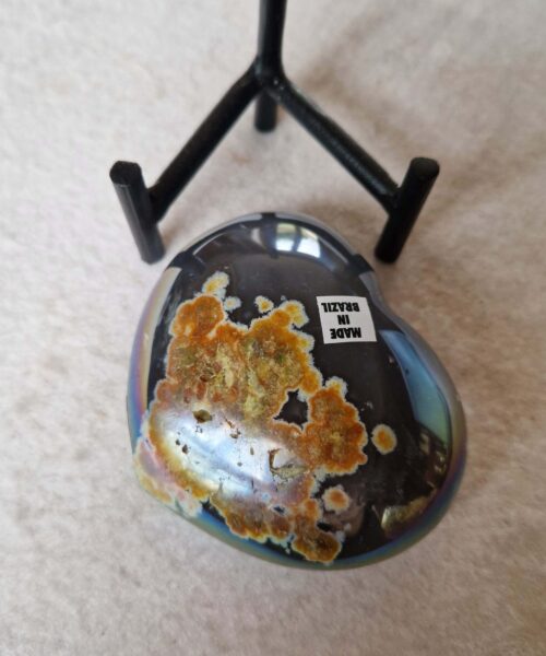 Agate Angel Aura Heart on Stand 30, Aura, Titanium, Cluster, Crystal, Gemstone 315g – H7.5xW8xD5cm - Image 7