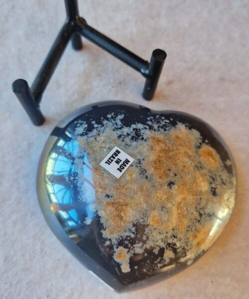 Agate Angel Aura Heart on Stand 36, Aura, Titanium, Cluster, Crystal, Gemstone 416g – H9.5xW9.5xD5cm - Image 6