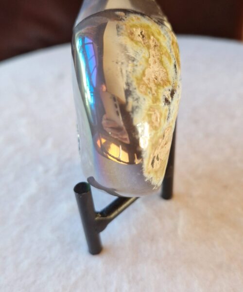 Agate Angel Aura Heart on Stand 39, Aura, Titanium, Cluster, Crystal, Gemstone 496g – H9.5xW10xD5cm - Image 6