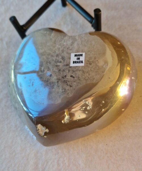 Agate Angel Aura Heart on Stand 41, Aura, Titanium, Cluster, Crystal, Gemstone 801g – H9.5xW11.5xD6cm - Image 6