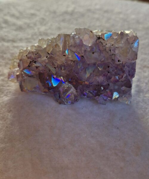 Premium High Grade Amethyst Angel Aura Druzy 230 Mini Geode Cluster Piece Cut Base 241g H7.5xW5xD6cm - Image 4