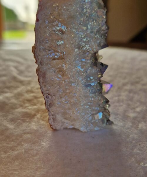 Alternative view of Premium High Grade Amethyst Angel Aura Druzy 231 Mini Geode Cluster Piece Cut Base 163g H7xW4xD3.5cm
