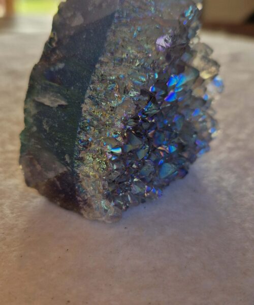 Alternative view of Premium High Grade Amethyst Angel Aura Druzy 232 Mini Geode Cluster Piece Cut Base 227g H5.5xW5.5xD4.5cm