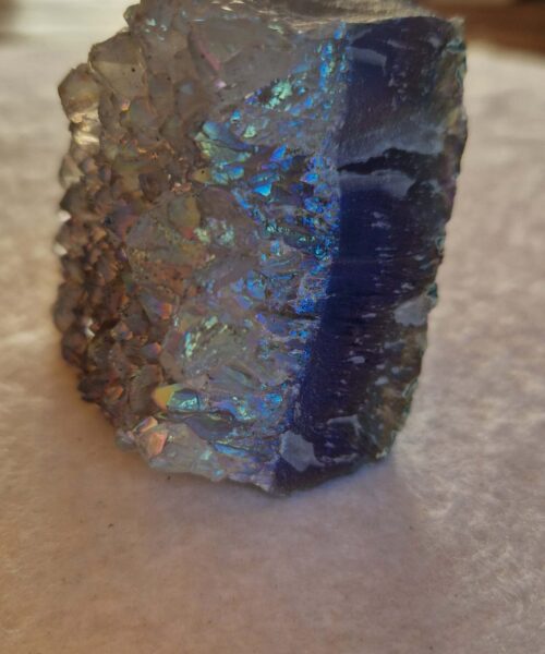 Premium High Grade Amethyst Angel Aura Druzy 232 Mini Geode Cluster Piece Cut Base 227g H5.5xW5.5xD4.5cm - Image 3