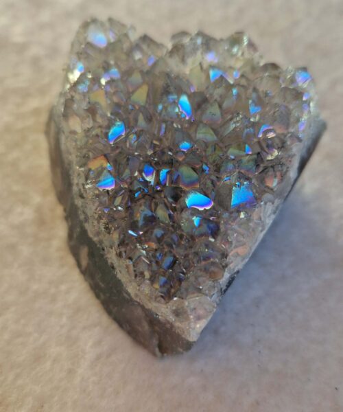 Premium High Grade Amethyst Angel Aura Druzy 232 Mini Geode Cluster Piece Cut Base 227g H5.5xW5.5xD4.5cm - Image 4