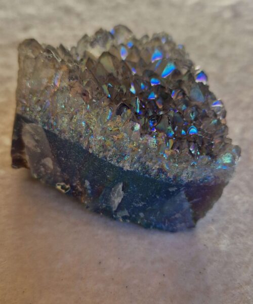 Premium High Grade Amethyst Angel Aura Druzy 232 Mini Geode Cluster Piece Cut Base 227g H5.5xW5.5xD4.5cm - Image 8