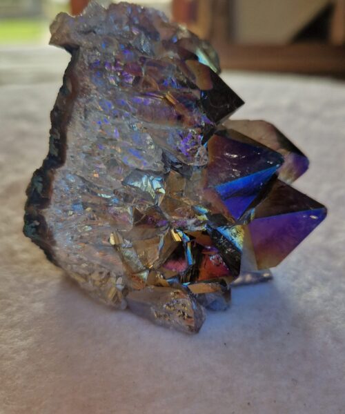 Alternative view of Premium High Grade Amethyst Angel Aura Druzy 234 Mini Geode Cluster Piece Cut Base 246g H6xW5xD6cm