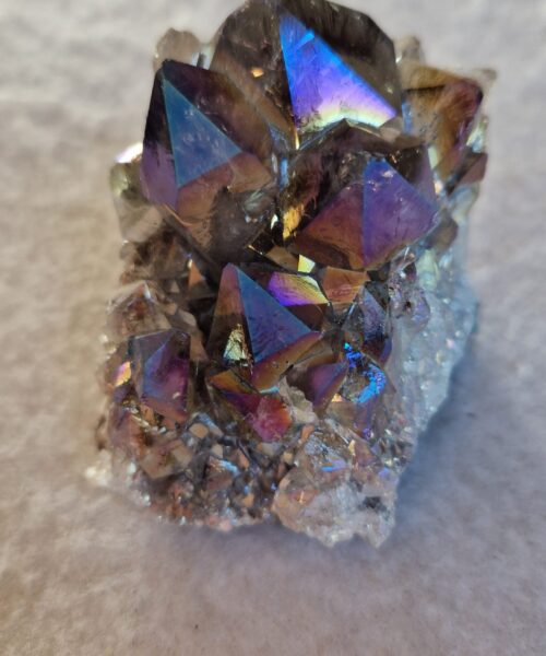 Premium High Grade Amethyst Angel Aura Druzy 234 Mini Geode Cluster Piece Cut Base 246g H6xW5xD6cm - Image 4