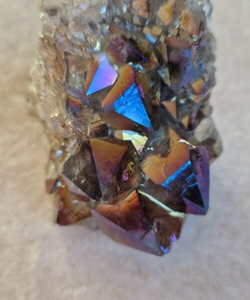 Premium High Grade Amethyst Angel Aura Druzy 234 Mini Geode Cluster Piece Cut Base 246g H6xW5xD6cm - Image 8