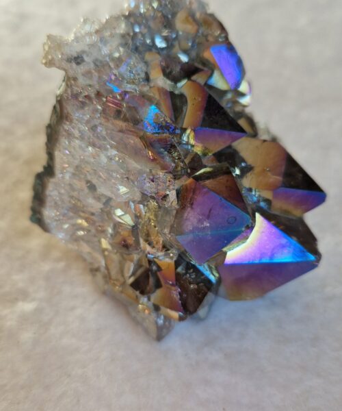 Premium High Grade Amethyst Angel Aura Druzy 234 Mini Geode Cluster Piece Cut Base 246g H6xW5xD6cm - Image 9