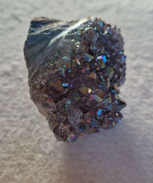 Premium High Grade Amethyst Angel Aura Druzy 237 Mini Geode Cluster Piece Cut Base 326g H6.5xW6xD5cm - Image 4