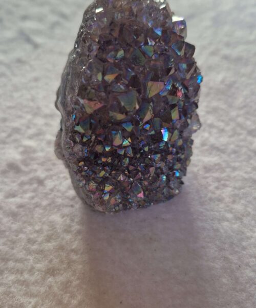 Premium High Grade Amethyst Angel Aura Druzy 237 Mini Geode Cluster Piece Cut Base 326g H6.5xW6xD5cm - Image 7