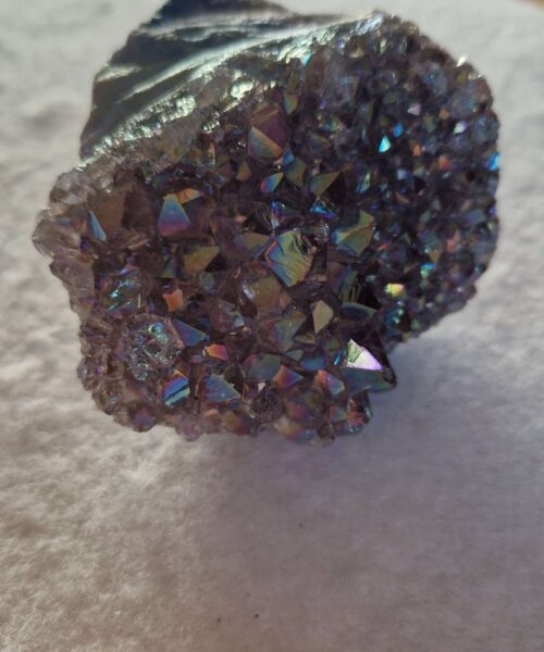 Premium High Grade Amethyst Angel Aura Druzy 237 Mini Geode Cluster Piece Cut Base 326g H6.5xW6xD5cm - Image 8