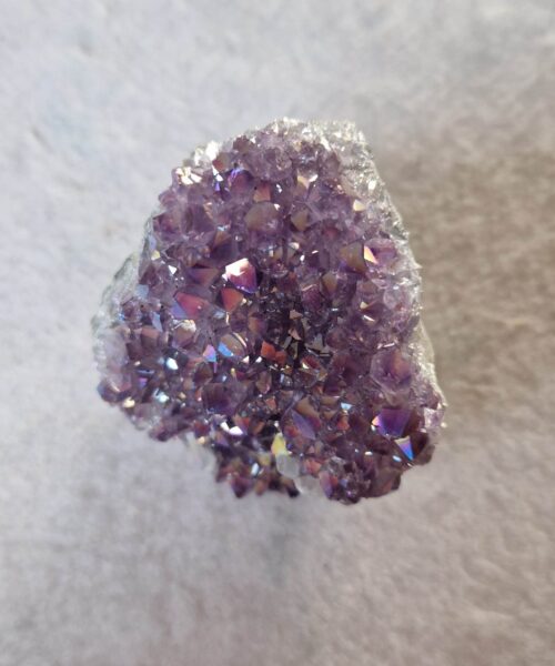 Premium High Grade Amethyst Angel Aura Druzy 238 Mini Geode Cluster Piece Cut Base 326g H7xW6.5xD6cm - Image 4