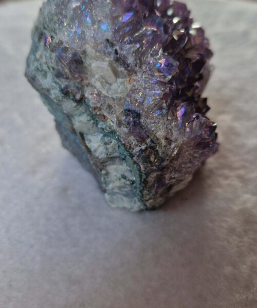 Premium High Grade Amethyst Angel Aura Druzy 238 Mini Geode Cluster Piece Cut Base 326g H7xW6.5xD6cm - Image 8