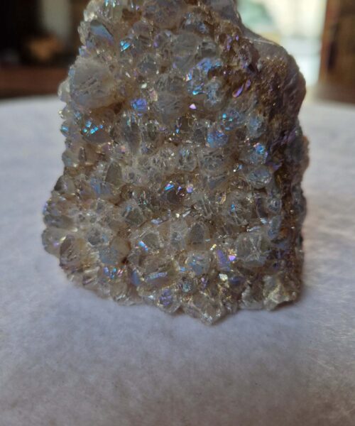 Premium High Grade Amethyst Angel Aura Druzy 240 Mini Geode Cluster Piece Cut Base 244g H7xW6xD5.5cm
