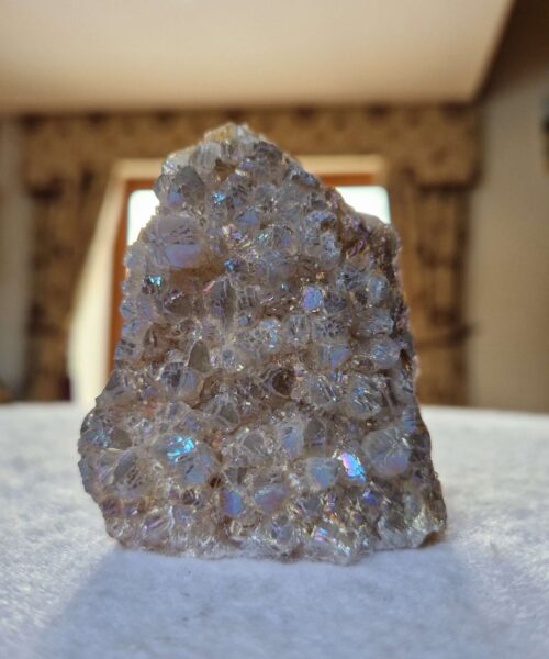 Premium High Grade Amethyst Angel Aura Druzy 240 Mini Geode Cluster Piece Cut Base 244g H7xW6xD5.5cm - Image 8