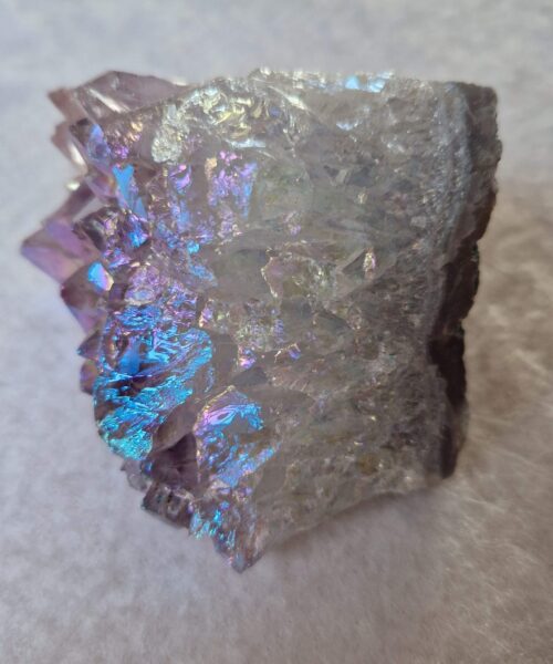 Premium High Grade Amethyst Angel Aura Druzy 241 Mini Geode Cluster Piece Cut Base 232g H6xW6xD6.5cm - Image 5